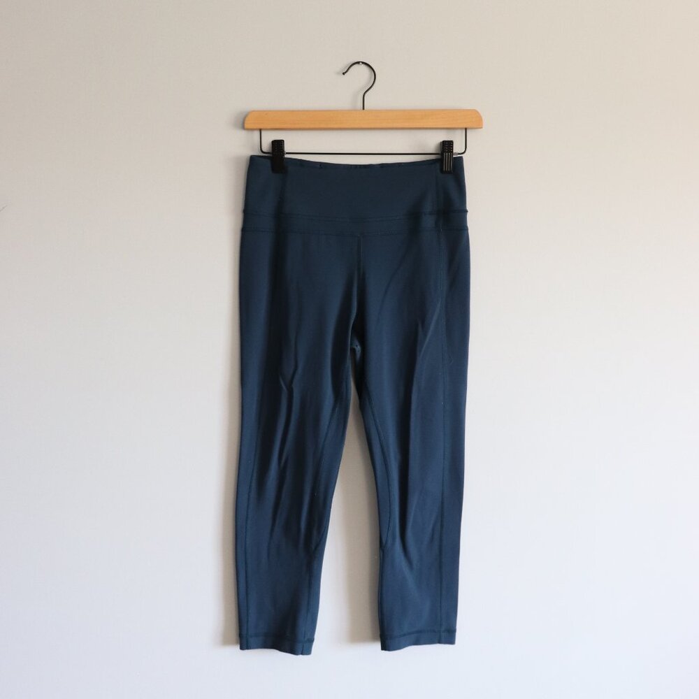 Lululemon Women's Sz 6 Blue Wunder‎ Under High Rise Stretch Activewear Leggings